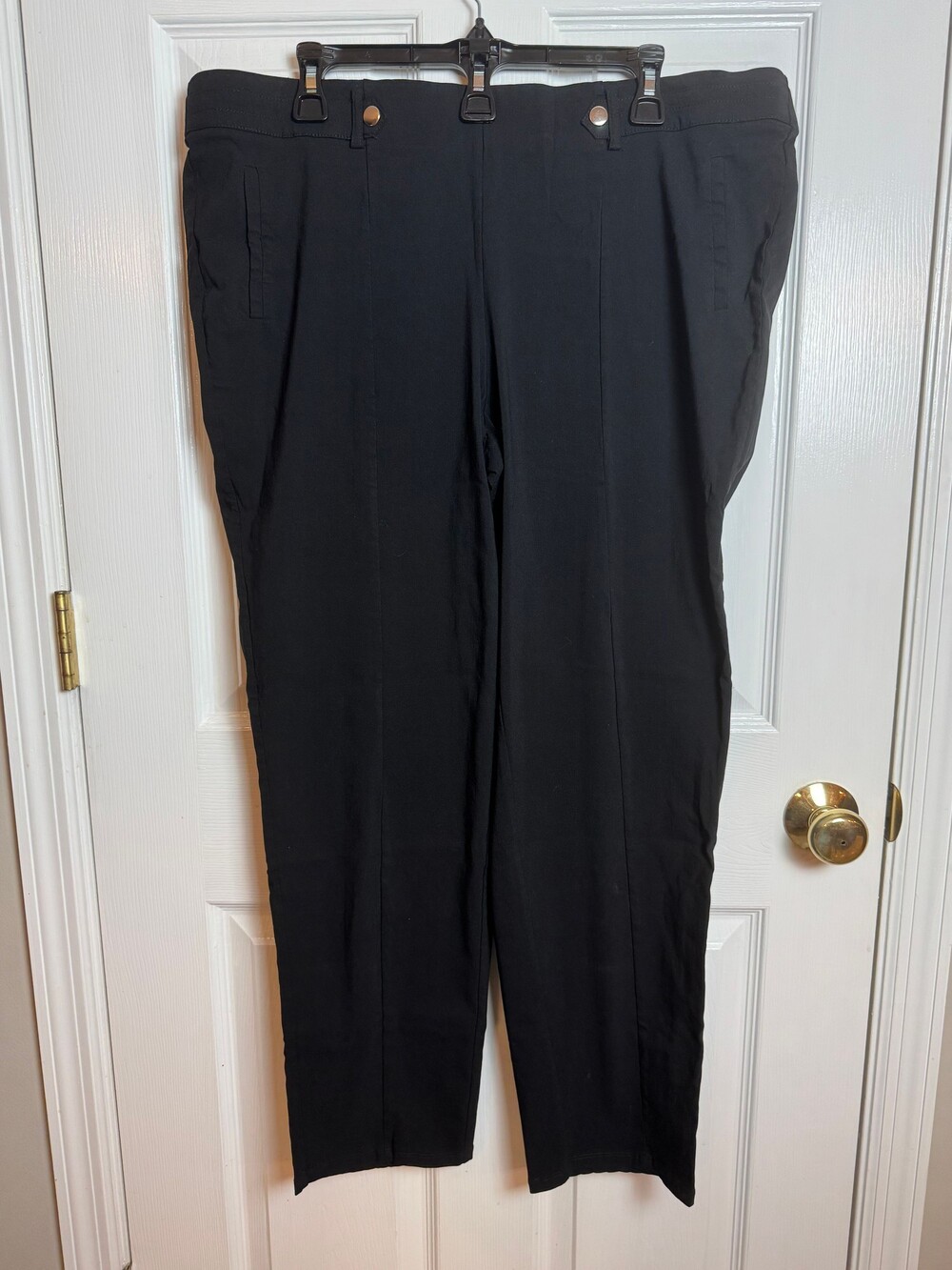 89th + Madison Black Pants 1X Rayon Nylon Spandex